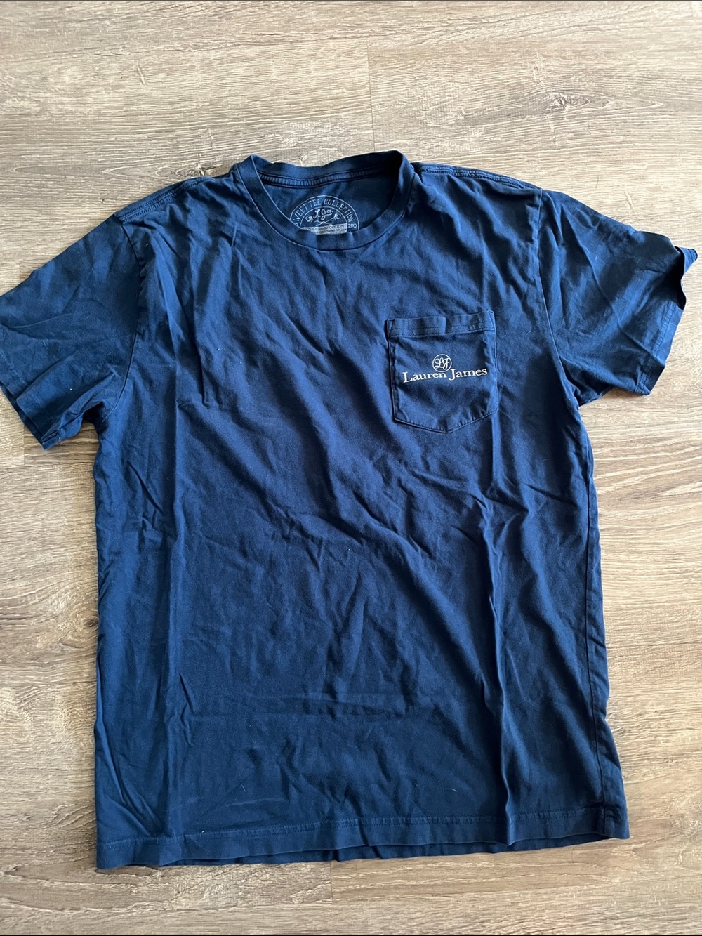 Lauren James Navy Short-Sleeve Pocket Tee